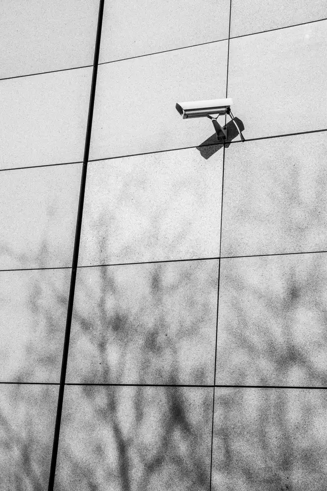 CCTV security camera mounted on a modern building — CCTV installation by Chama Solution